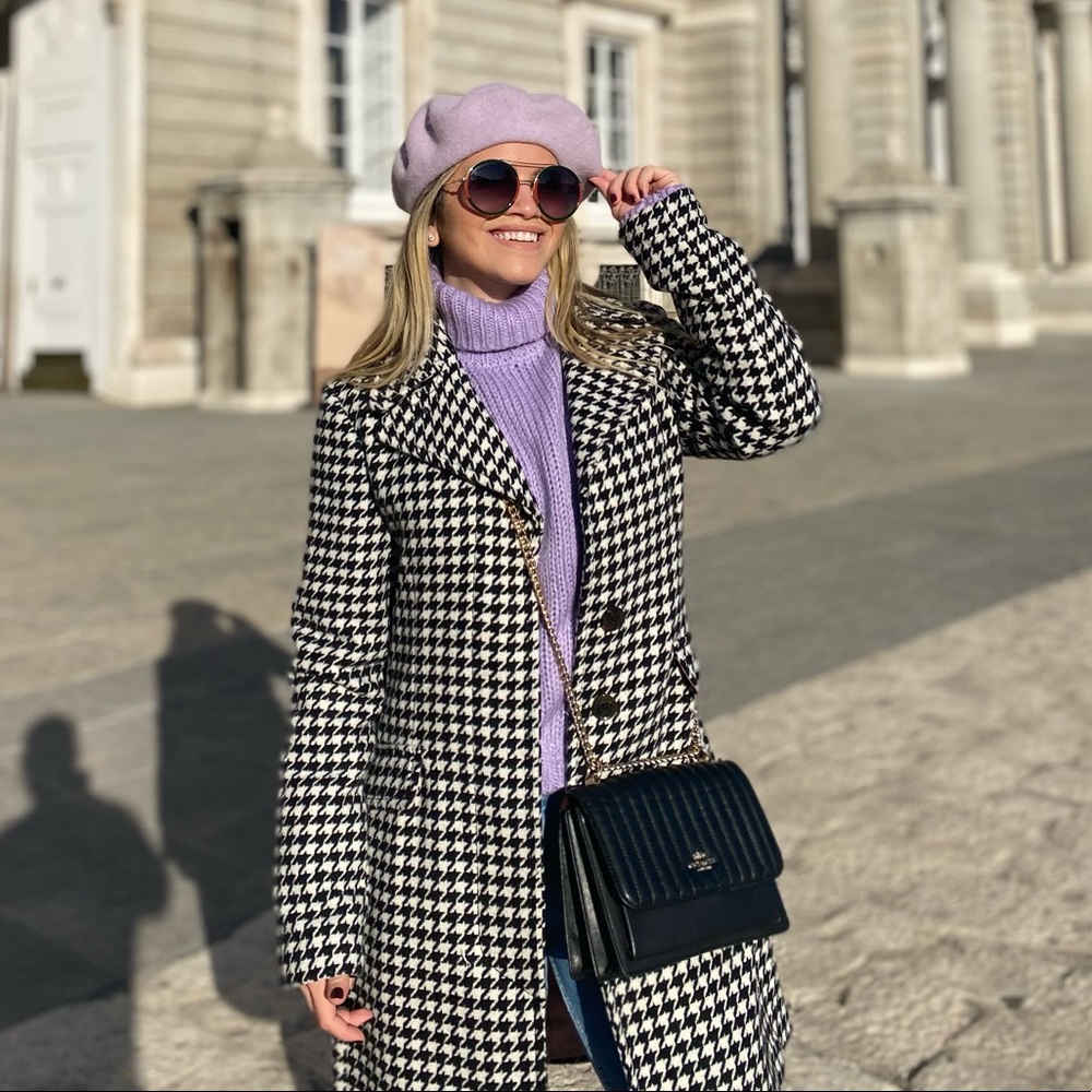Elegant Houndstooth Coat